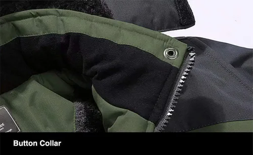 Vista 4 de MAGCOMSEN - Chaqueta de invierno para hombre, impermeable, abrigada, con forro polar y múltiples bolsillos