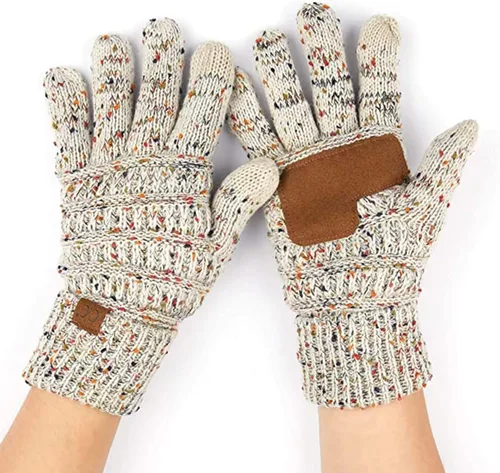 Vista 35 de Funky Junque Guantes de invierno para mujer – Lindos guantes de punto con forro polar para pantalla táctil y mensajería para mujeres, accesorios