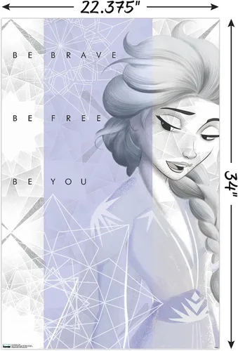 Vista 3 de Trends International Disney Frozen 2 - Póster de pared de Elsa, 22.375 x 34 pulgadas, versión sin marco