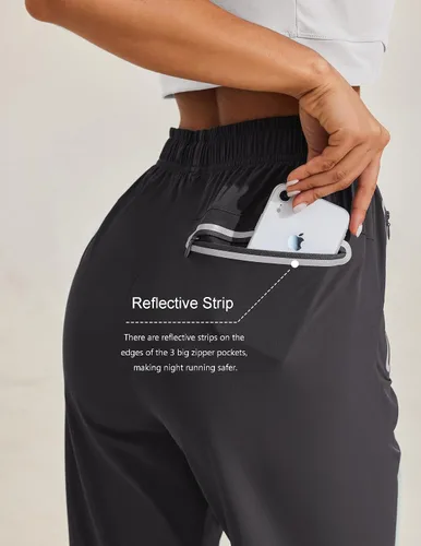 Vista 2 de Pinspark Pantalón de senderismo para mujer con bolsillos con cremallera