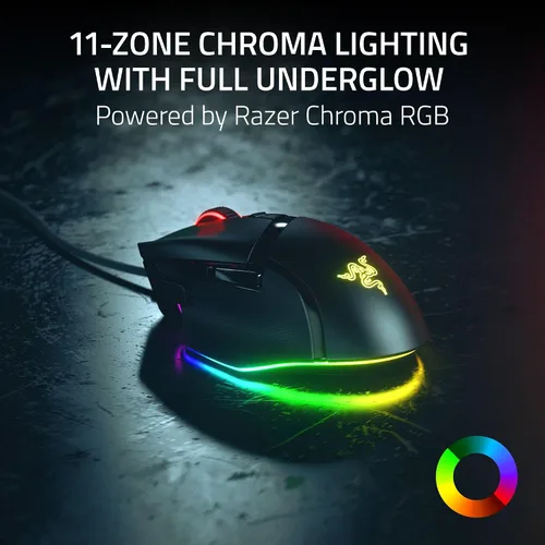 Vista 5 de Razer Basilisk V3 35K Ratón ergonómico con cable para juegos: rueda de inclinación HyperScroll - Sensor óptico de 35K DPI Gen 2-13 Controles