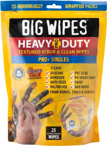 Vista 12 de BIG WIPES Recipiente multisuperficie resistente, paños de limpieza súper absorbentes para manos, superficies y herramientas, recipiente de 80