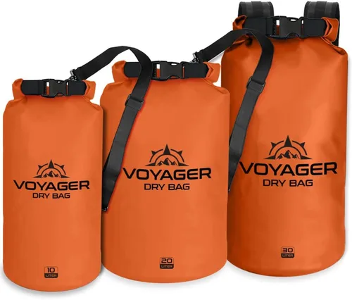 Vista 2 de EcoGear FX Bolsa seca impermeable resistente serie Voyager – Bolsa de compresión duradera – Kayak, rafting, canotaje, senderismo, pesca y camping