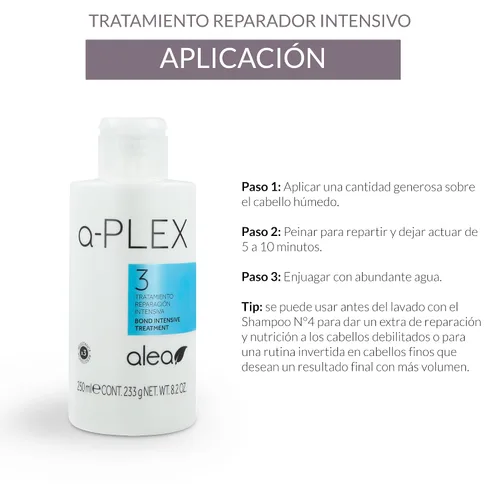 Vista 5 de ALEA - Tratamiento Reparador de Cabello Dañado - Tratamiento Reparador Intensivo A-Plex Nº3 - 8.5 fl oz - Apoya la Fuerza, Reparación y Protegerlo