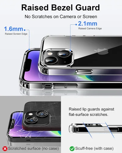 Vista 309 de HOOMIL Funda para iPhone 7 Plus/iPhone 8 Plus de 5.5 Pulgadas, sin amarillamiento, protección contra caídas, cubierta trasera dura transparente