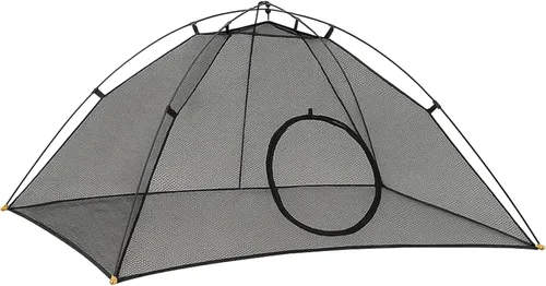 Vista 9 de Outback Jack Cerca exterior para gatos de casa (tienda de campaña portátil, tienda de campaña al aire libre, túnel y casa de juego) Carpas