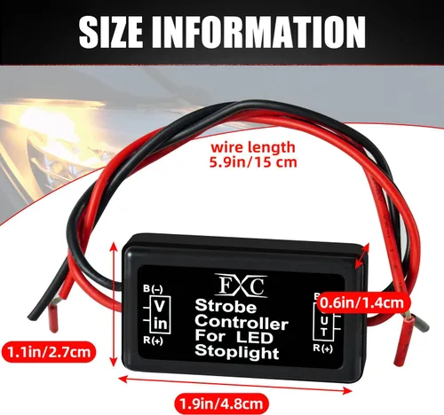 Vista 6 de Purishion 2 módulos controladores para flash de 24W para luz de freno LED de 12-30V