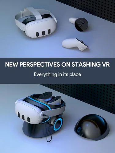 Vista 5 de CyberCore by AUBIKA, Next-Gen VR Charging Dock for Meta Quest 3Quest ProOculus Quest 2Pico 4(Black)