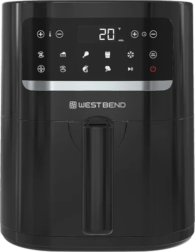 Vista 5 de West Bend Freidora de aire compacta de 5 cuartos de capacidad con controles digitales, pantalla LCD y 10 ajustes de cocción con recordatorio