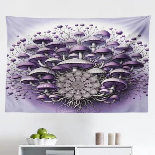 Vista 263 de Ambesonne Tapiz de arte afro, hombre negro fuerte con una corona de trazos impresión de pintura moderna, decoración de tela para colgar en la pared