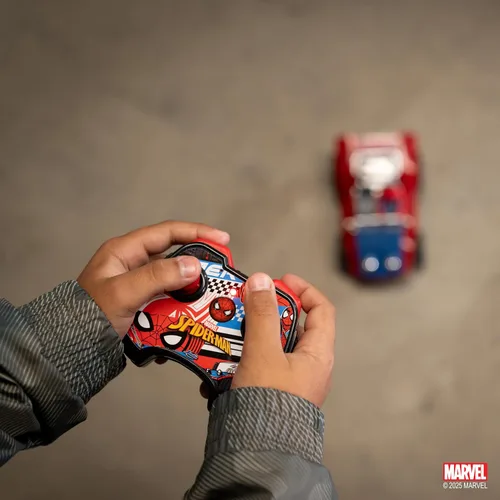 Vista 10 de Jada Spider-Man Buggy RC con figura de Spider-Man no extraíble – 7 pulgadas, botón turbo, control remoto de función completa, a partir de 6 años