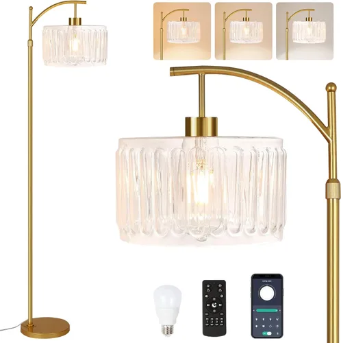 Vista 12 de QIYIZM - Lámpara de pie con diseño de árbol de 3 bombillas; alta, rústica, estilo rural, industrial y boho, pantalla de mimbre y bambú; para sala