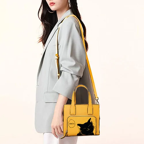 Vista 2 de JOSEKO Bolso de hombro con asa superior para mujer, bolso de mano de tamaño medio, bolso de mano de piel sintética, bolso cruzado