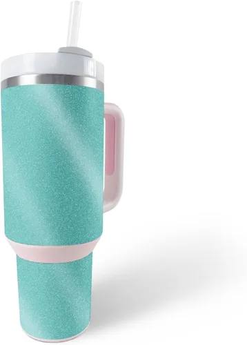 Vista 11 de MightySkins - Vaso con purpurina brillante compatible con Stanley The Quencher H2.0 FlowState de 40 onzas, morado sólido, acabado protector