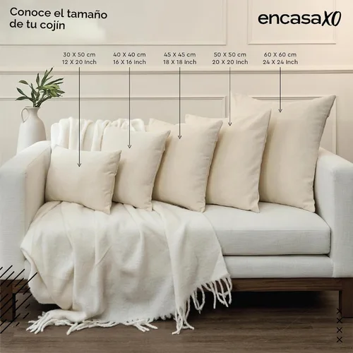 Vista 7 de Encasa Homes - Juego de 2 fundas de almohada, 16 x 16 pulgadas, lona de algodón teñidas, cuadradas, decorativas, para sofá, silla, cama y hogar Azul
