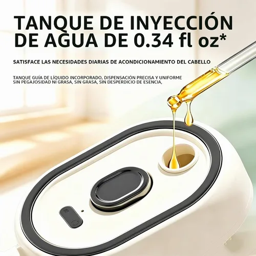 Vista 6 de Cepillo de masaje eléctrico 5 en 1 con cojín de aire de niebla, peine de cuidado del cabello antienredos autolimpiante, refuerzo de brillo