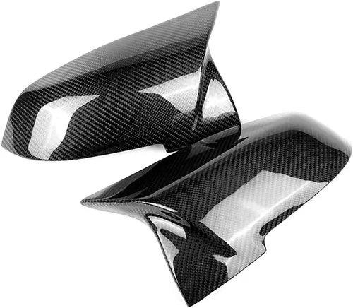 Vista 3 de Tapa de repuesto para espejo lateral de fibra de carbono negro brillante compatible con BMW serie 1 F20 2 series F22 F23 3 series F30 F31 F34 4
