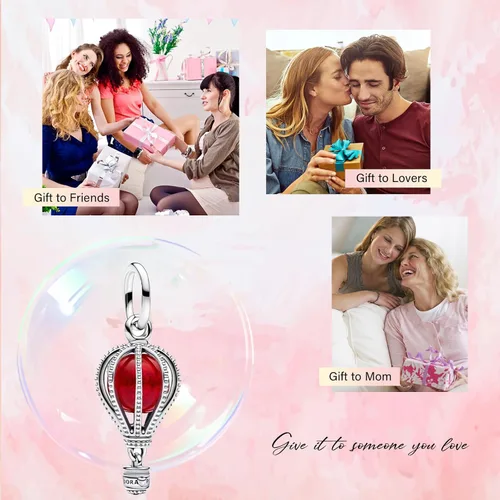 Vista 66 de Amufer S925 Charms for Women, compatible with Pandora Bracelets and Necklaces, Jewelry Gift