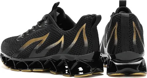 Vista 5 de Zapatos deportivos para correr para hombre, tenis con hoja para caminar, informales, cómodos, a la moda, antideslizantes, para el trabajo, deportes