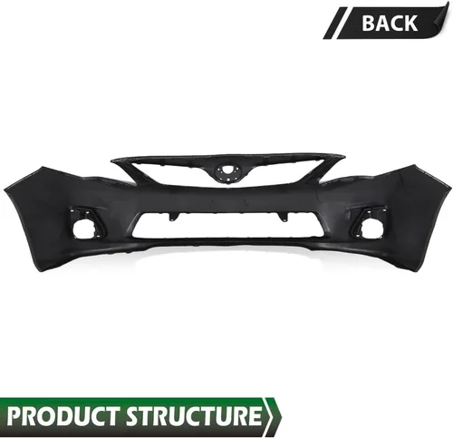 Vista 6 de GRAND ORANGE Cubierta de parachoques delantero imprimada compatible con Toyota Corolla Base CE L LE 2011 2012 2013 5211903901, TO1000372