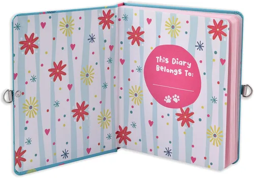 Vista 2 de Mollybee Kids - Diario para niños con candado, diseño de gatito