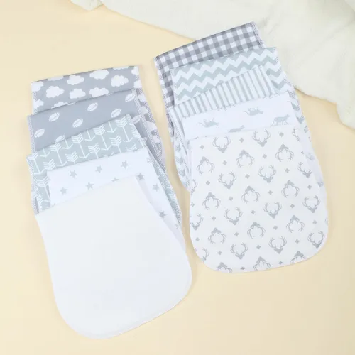 Vista 7 de Juego de 10 paños para eructar para bebés niños y niñas - Paño orgánico para eructos de bebé, toallitas para bebé, trapos para eructos, paños