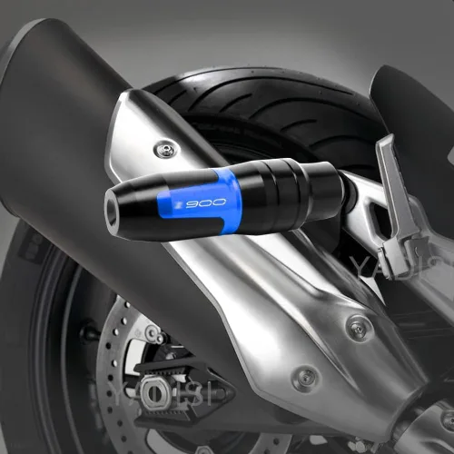 Vista 10 de Para Kawasaki Z900 Z 900 2017 2018 2019 motocicleta CNC aluminio Marcos Crash Pads escape deslizadores protector de choque con logo Titanio