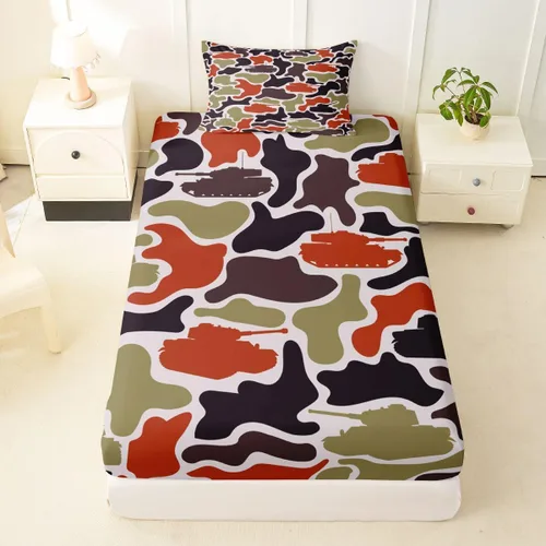 Vista 57 de Erosebridal Camouflage Sheets for Boys Girls Game Console Fitted Sheet,3D Gamer Controller Kids Bedding Sets Army Camo Bed Sets Twin 2 Piece Army
