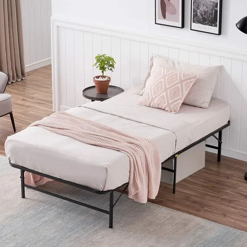 Vista 12 de Base de cama Vecelo, de 14 pulgadas, listones de acero resistente