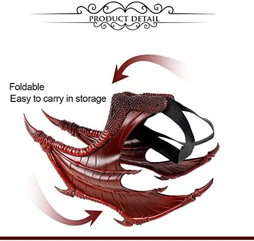 Vista 3 de Himine Alas de dragón Props Cosplay Wing con cola