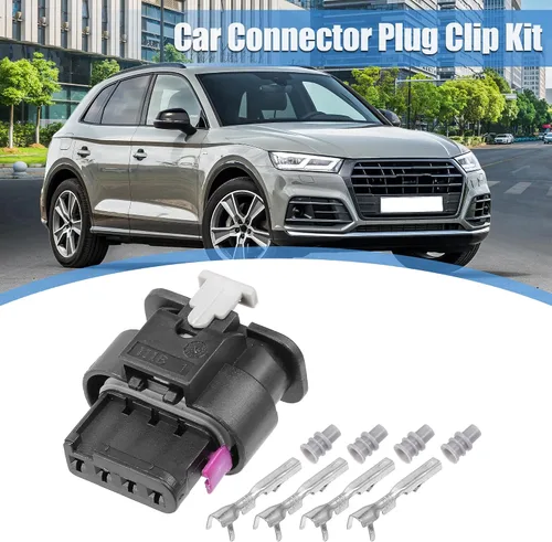 Vista 2 de uxcell 1 Unidades No.4F0973704 4 Way Mapa Sensor Conector Adaptador Plug Clip Kit Reemplazo para VW para Audi