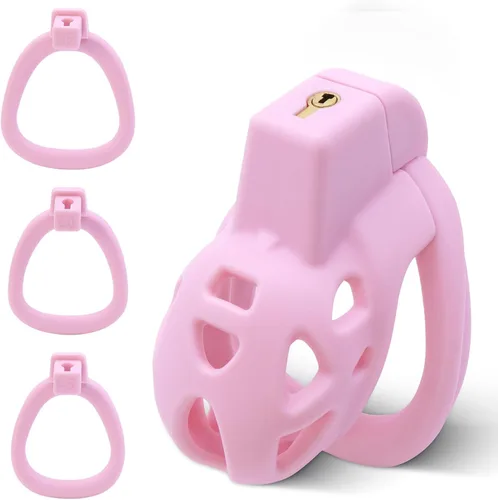 Vista 8 de Jaula de castidad ligera para pene de hombre, jaula de castidad para pene, dispositivo de castidad de KG, suave, jaula de pene para hombres, juguete