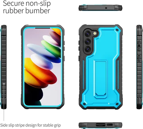 Vista 4 de ExoGuard Funda para Samsung Galaxy S23 Plus, funda de goma resistente a prueba de golpes con protector de pantalla para teléfono Samsung S23 Plus