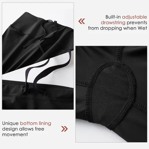 Vista 5 de BALEAF Faldas de natación largas de 28 pulgadas de longitud media para mujer con leggings, modesta falda tankini de cintura alta UPF 50+