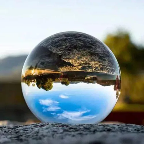 Vista 4 de Bola de cristal K9, bola de cristal transparente, esfera mágica para decoración, fotografía de lentes, meditación, adivinación de mirada, adorno