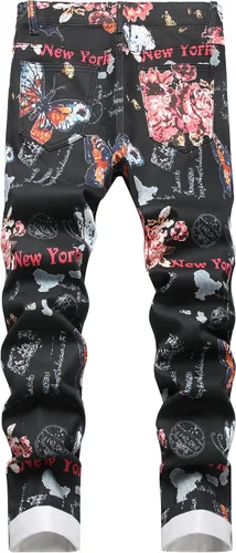 Vista 177 de Enrica Pantalones vaqueros estampados casuales para hombre