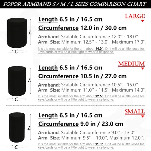 Vista 2 de Funda mediana para llaves de teléfono celular, para caminar, trotar, correr, senderismo, escalada, senderismo, equitación, jardinería, patinaje