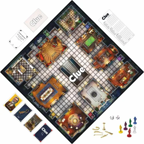 Vista 5 de Cluedo - Juego de mesa para niños de 8 años en adelante, clásico reinventado para 2-6 jugadores, juegos misteriosos de detectives, tiempo en familia