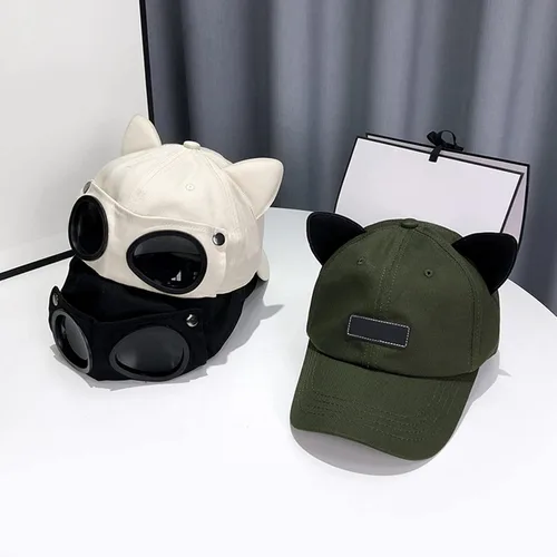 Vista 8 de Altsuceser Gorra de béisbol con orejas para piloto, lavable, extraíble, para exteriores