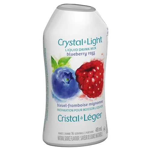 Vista 4 de Crystal Light Mezcla de bebida líquida, Blueberry Razz, 1.6 fl oz/1.6 oz. (16 unidades) {Importado de Canadá}