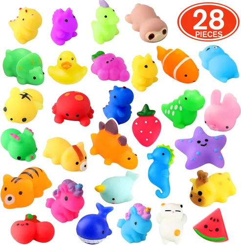 Vista 2 de nobasco Squishies, paquete de 26 juguetes esponjosos Mochi – Kawaii Cat Squishys Slow Rising Animals – Recuerdos de fiesta, bolsa de golosinas