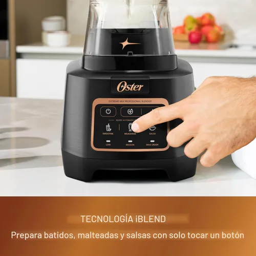 Vista 4 de Oster Extreme Mix Licuadora, Licuadora de Encimera de Alta Velocidad de 1500 Vatios con Jarra de 64oz y Programas Automáticos, Perfecta