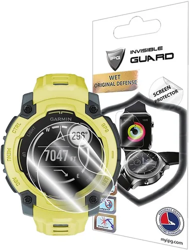 Vista 8 de IPG AMOLED Smartwatch Protector de pantalla de hidrogel para Garmin Instinct Crossover (2 unidades) Invisible HD Clear Film Anti-Scratch Protector