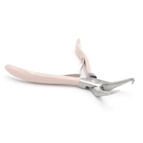 Vista 5 de G4 Vision Alicates para extensión de cabello, juego de herramientas para abridor de cuentas de microanillo, juego de alicates (rosa impactante)