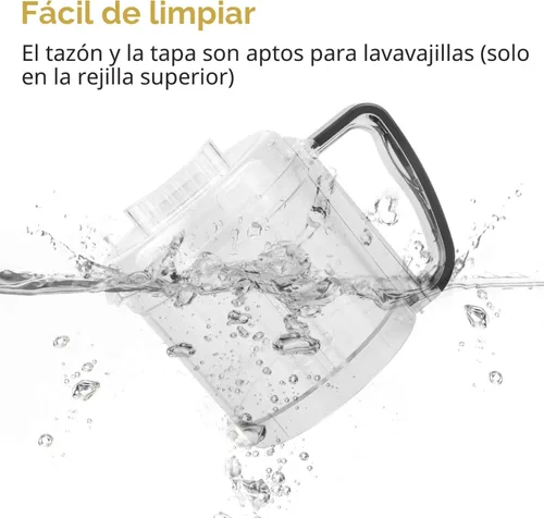 Vista 5 de La Reveuse Mini Procesador Eléctrico de Alimentos con 200 Vatios, Tazón de Preparación de 2 Tazas para Picar, Cortar, Moler, Mezclar, Puré