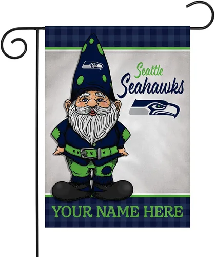 Vista 21 de Rico Industries Bandera de jardín personalizada de gnomo de fútbol de la NFL