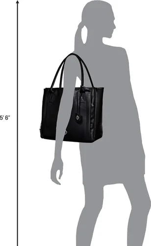 Vista 5 de Allen Company Bolso de transporte oculto para niñas con armas 'Casual Cosmic' con gran bolsillo térmico aislado, piel sintética, color negro