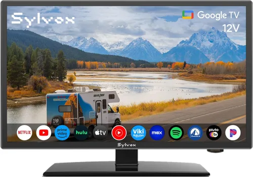 Vista 14 de SYLVOX TV RV de 19 pulgadas, TV de 12 V para autocaravana, 1080P Smart TVs pantalla plana DC/AC Power, 9-32V, Low Energy Consumption, Seismic