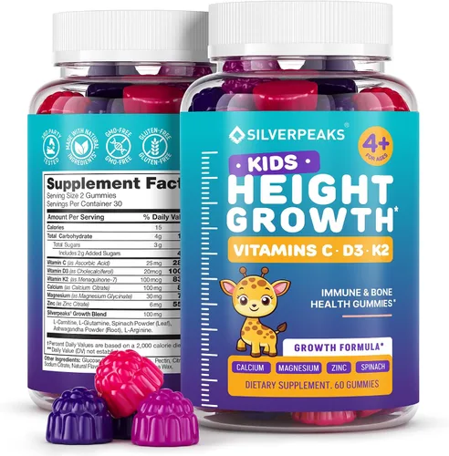 Vista 6 de SILVERPEAKS Gomitas de crecimiento de altura para niños, adolescentes y adultos, suplemento maximizador de crecimiento de altura con calcio