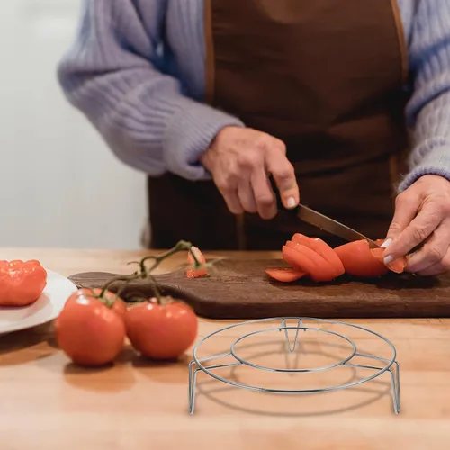 Vista 8 de Stainless Steel Steaming Rack Footed Base for Kitchen Cooling